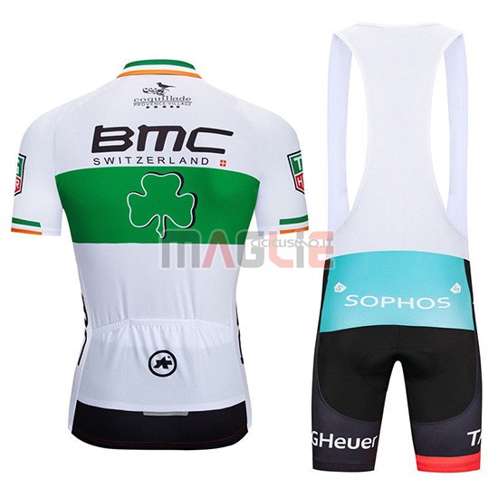 Maglia BMC Manica Corta 2019 Bianco Verde - Clicca l'immagine per chiudere